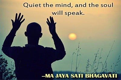 Quiet the mind, and the soul will speak