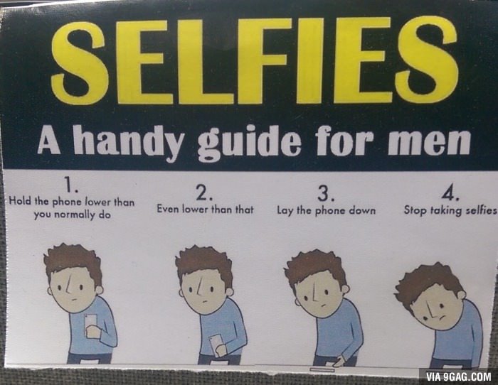 A guide for men for taking selfies