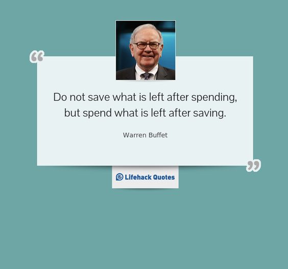 warren buffet save money quote